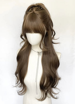 Peruca Monifilament Saten Dechis Cu Breton - 60 Cm