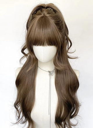 Peruca Monifilament Saten Dechis Cu Breton - 60 Cm